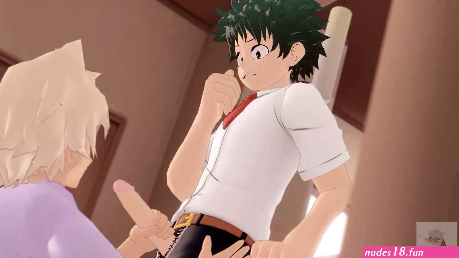 Mitsuki Bakugou leva pau de Midoriya