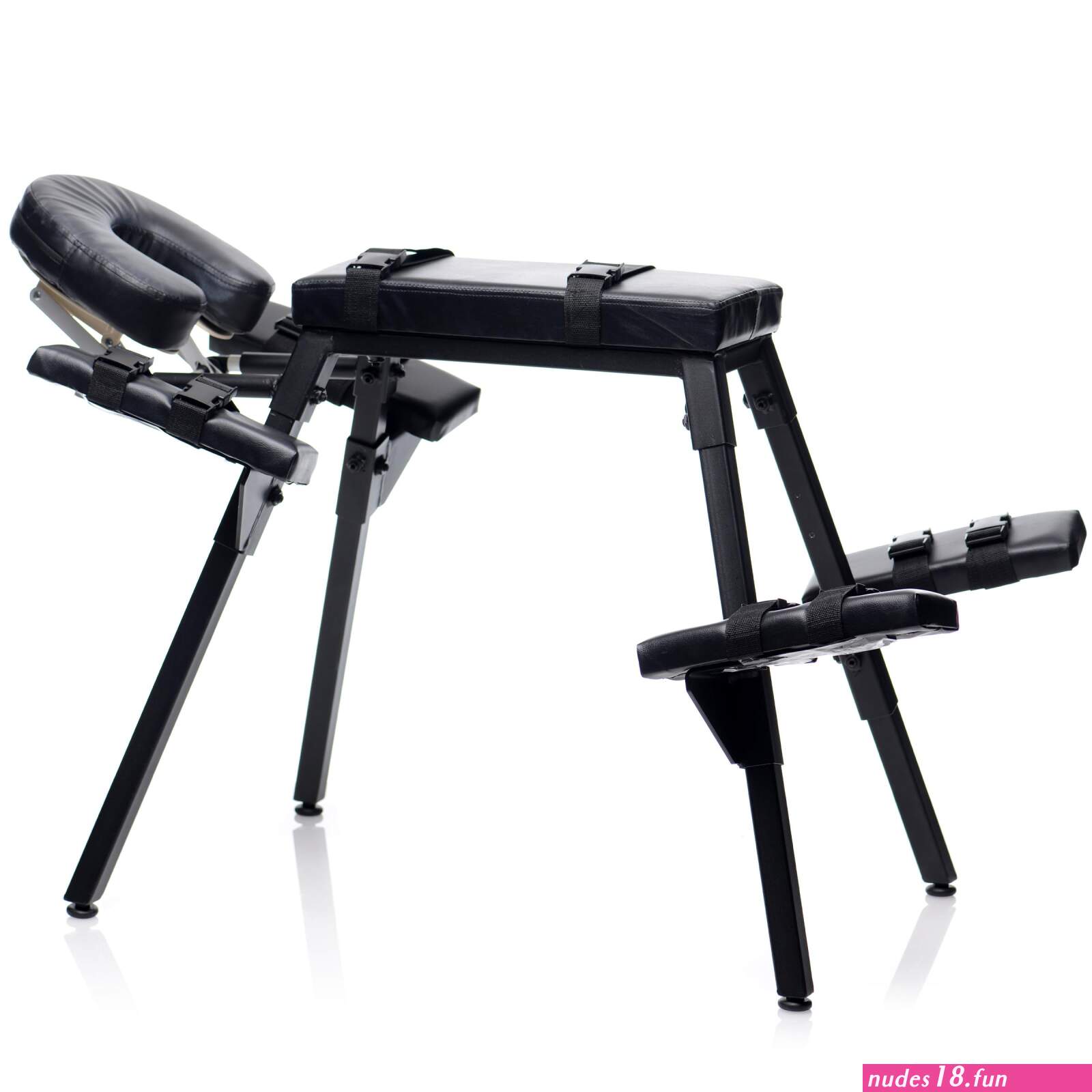 : Master Series Extreme Bondage Table Adjustable Restraint Wrist Cuffs Included Sex Furniture Massage Bed with Face Crotch Hole for Adult Couples Padded PU Black Leather : Health Household
