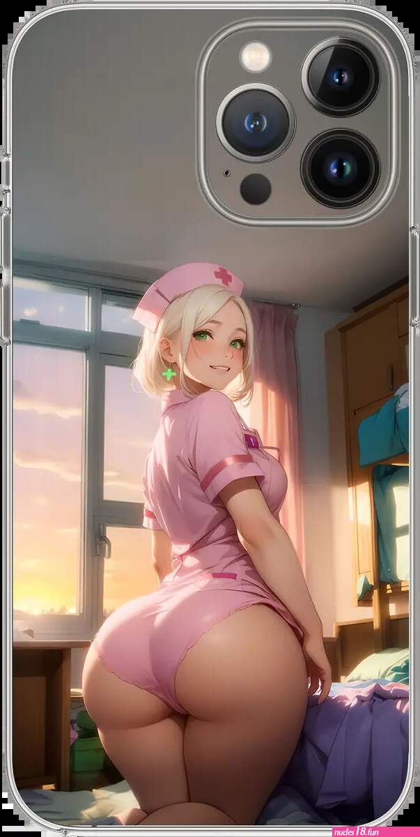Thicc Nurse Waifu Anime Girl Babe Hot Case Cover Silicone Shockproof MagSafe