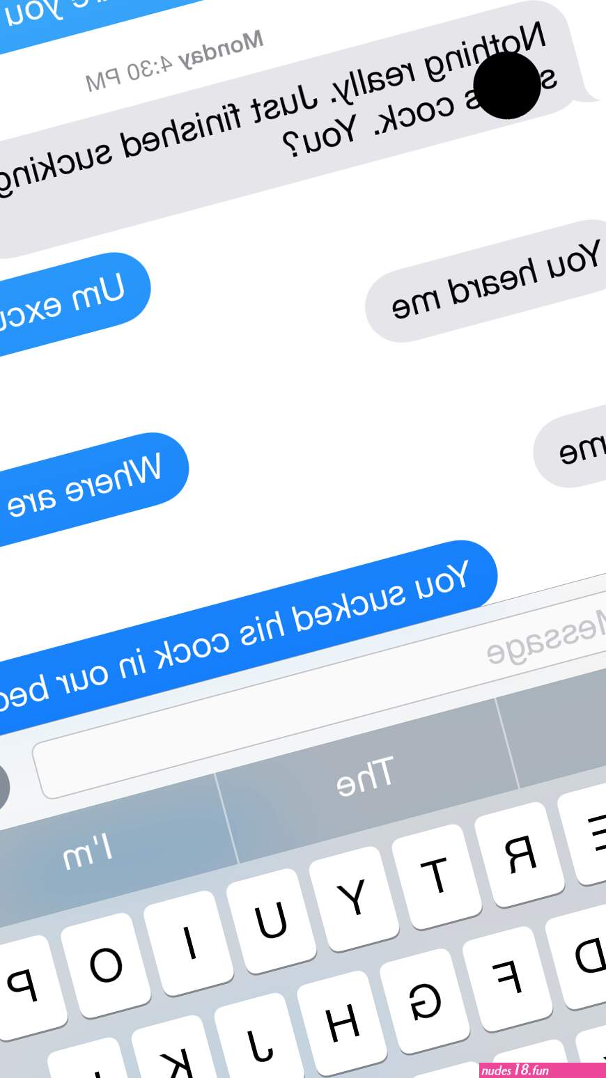 Girlfriend Texts Boyfriend About Sucking Cock
