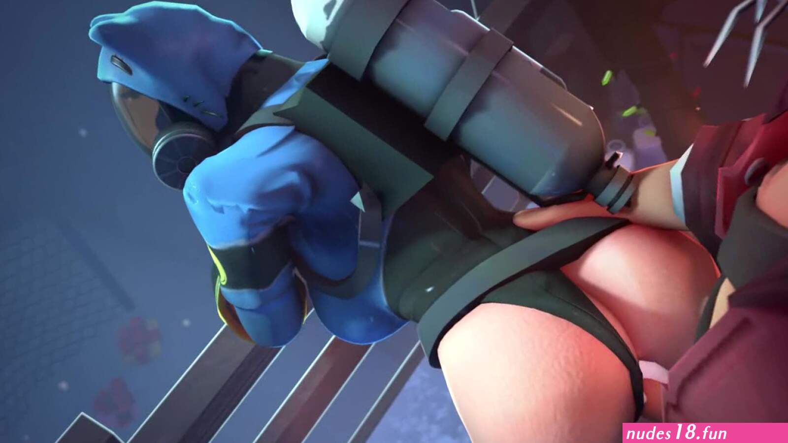 Team Fortress 2 Fempyro 1boy 3d