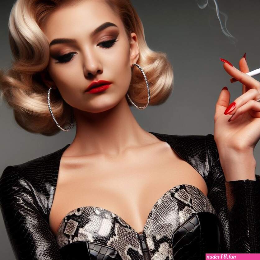 Pinup smoking milf by cdamanda on DeviantArt