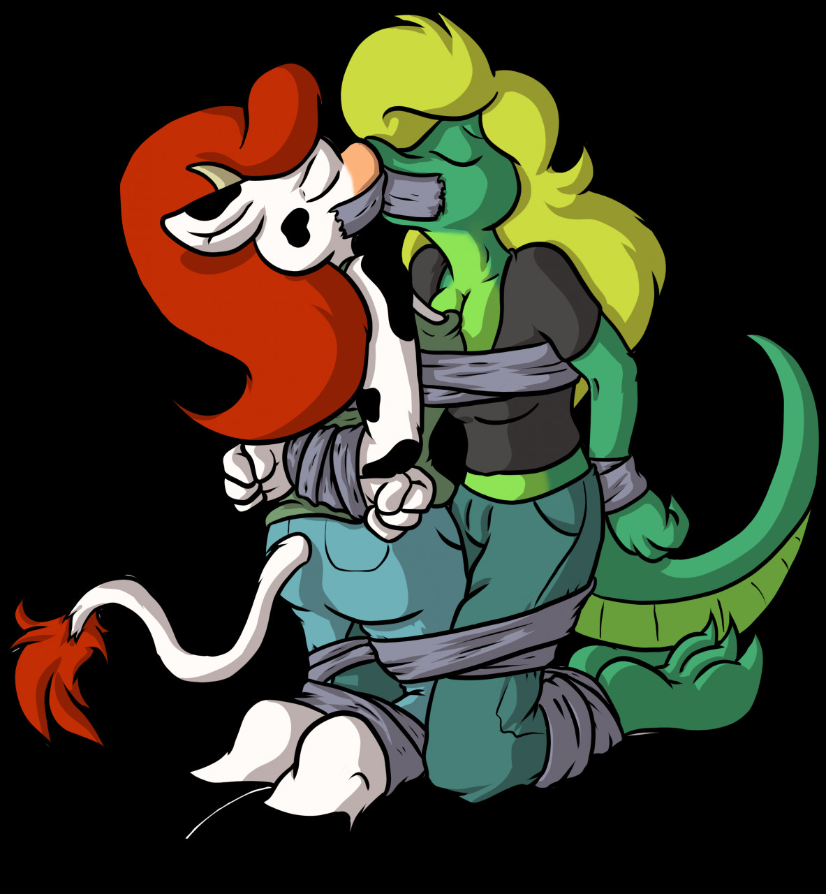 Tape bound lesbian love by Driprat by Yami -- Fur Affinity dot net