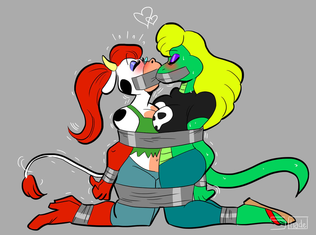 Tape gagged kisses by Fiftyshadeofgag by Yami -- Fur Affinity dot net