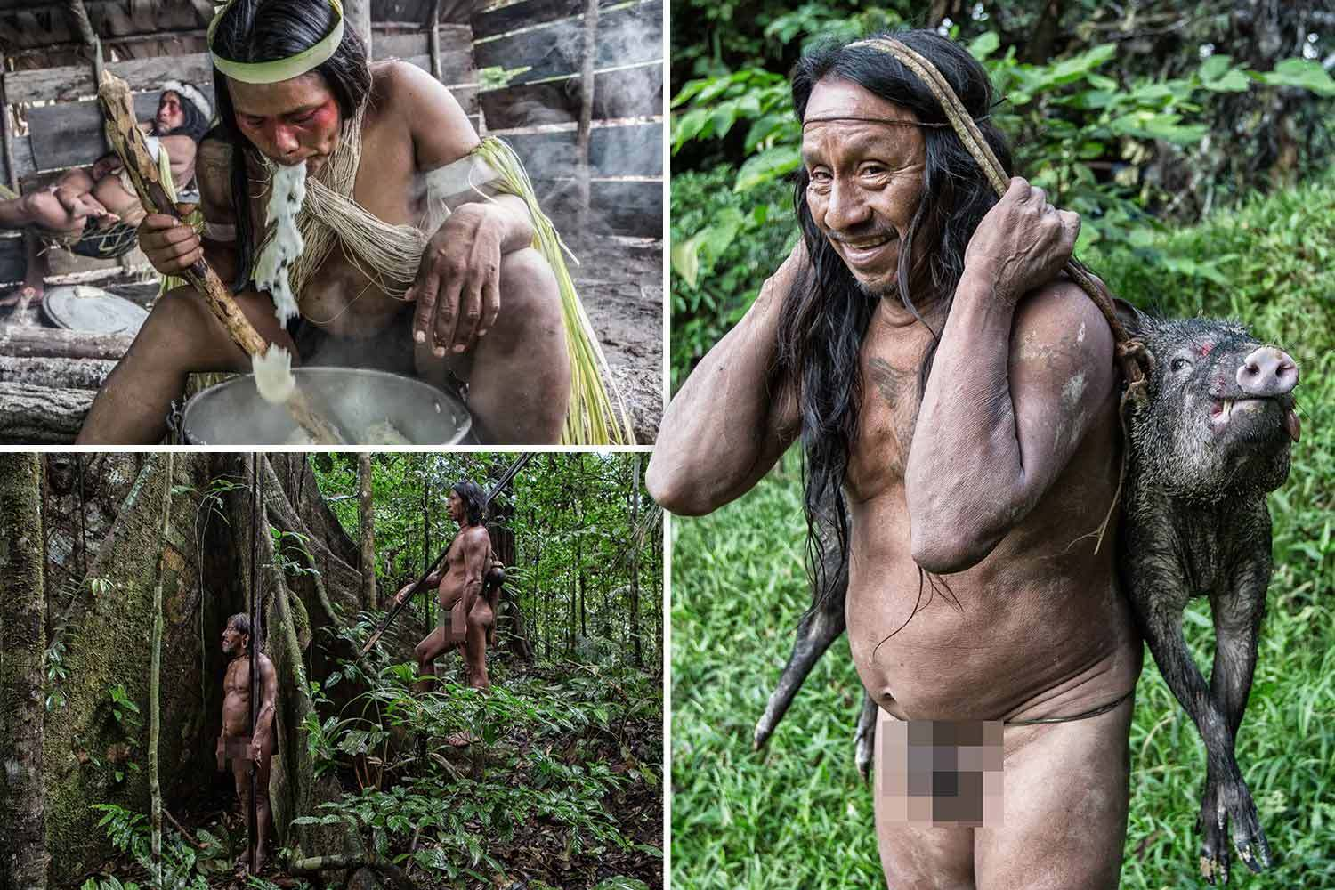 Rare photos of Amazonian tribe who slaughtered FIVE American missionaries 64 years ago taken by brave photographer