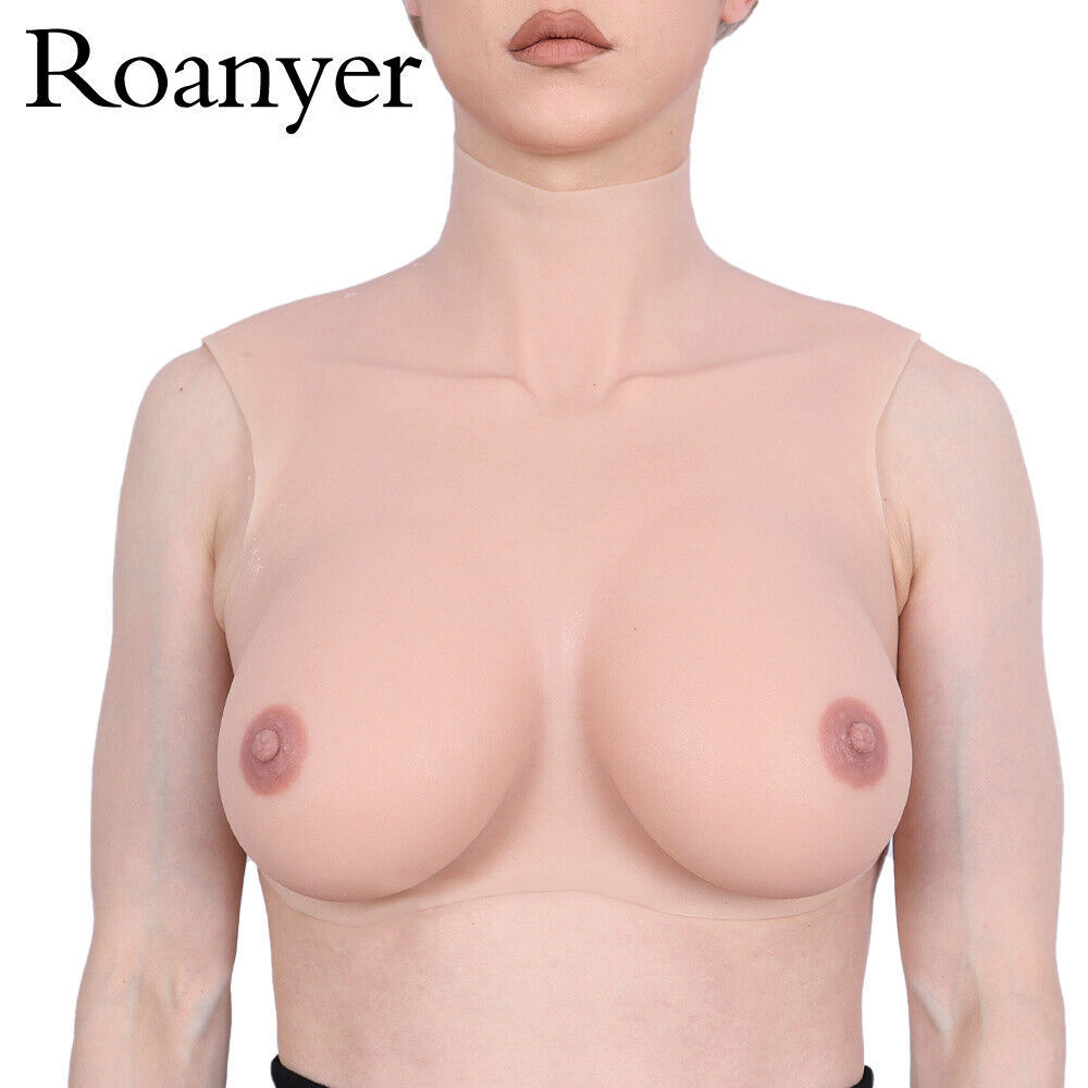 Roanyer transvestite Silicone East-west Breast Forms E Cup Boobs Crossdresser