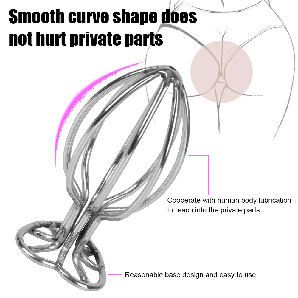 Hollow Anal Sex Toys Insert Anus Dilation Massager Butt Plug Adult Products Enema Anal Expander For Woman Men 3 Size