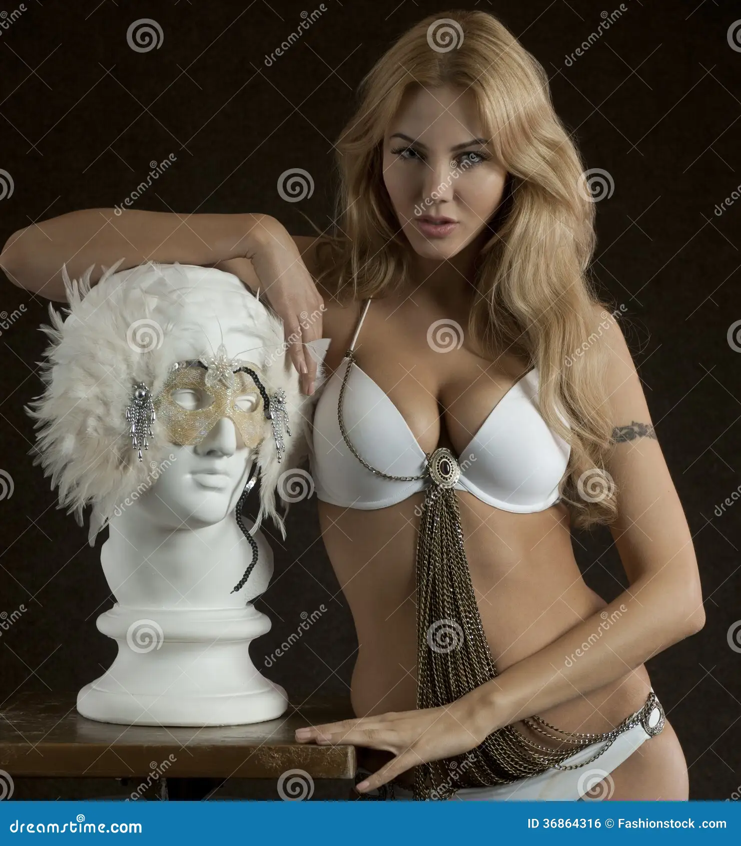 Beauty Contest Winner Posing W Stock Photo