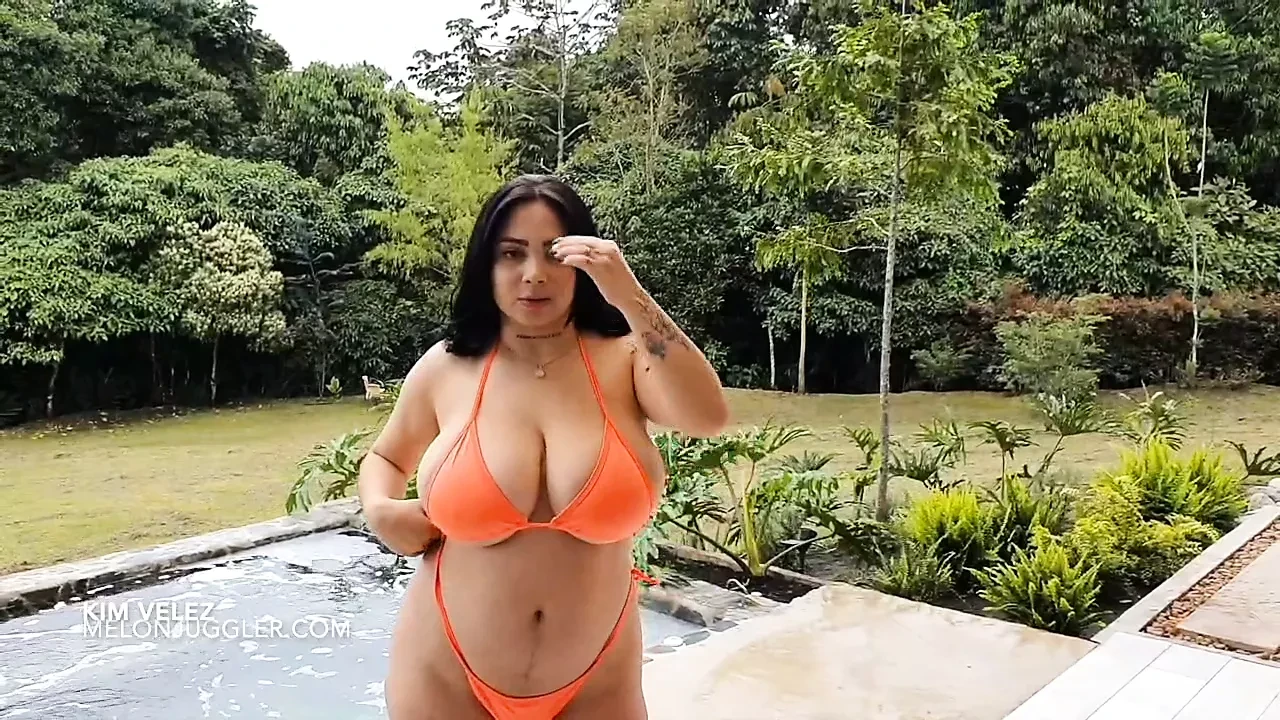 Big Boobs Huge Areolas Horny Bikini Babe Kim Velez by BigHangingBreasts