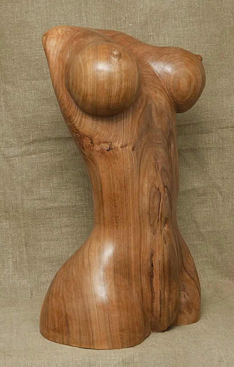 Big Boobs Wooden statue