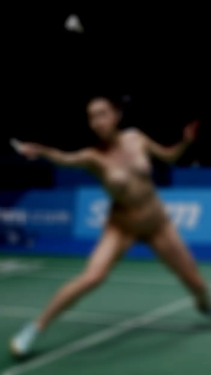 Public nudity meets intense athleticism as these girls display their badminton skills in the nude