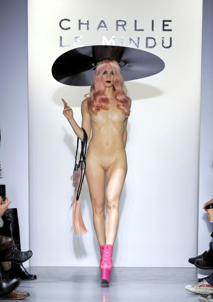 Nude parade at LFW