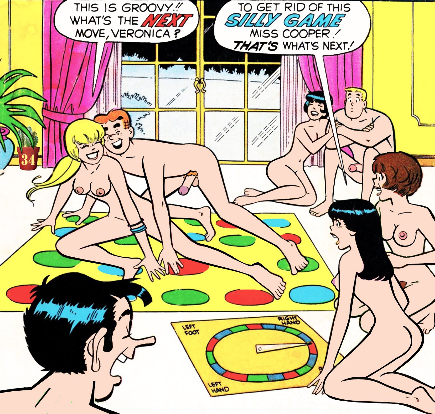 Archies Naked Twister Orgy
