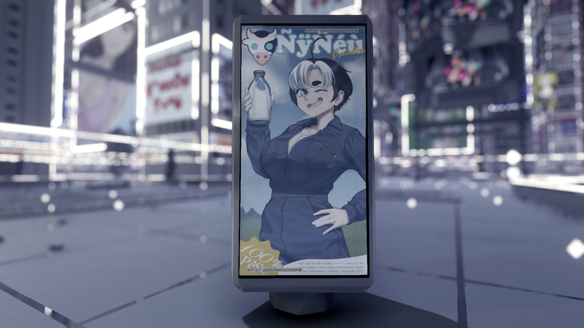 Manyakis on X: One more artist finished a poster! SourBoozeNsfw made one in all 4 versions! It will show on the Glitch City of the game Nude Byte. However that part of