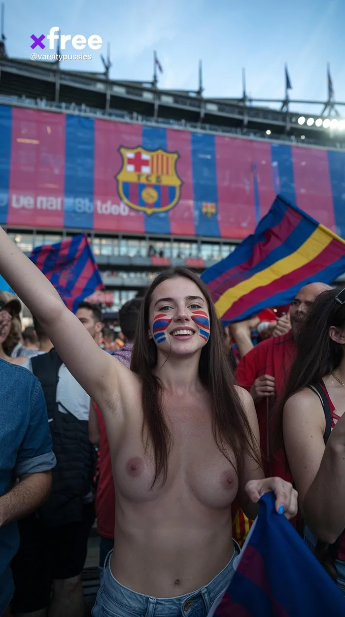 Barcelonas Nude Supporters: An Explicit and Provocative XXX Gallery Showcasing Naked and Passionate Fans of FC Barcelona in a Public Pornographic Spectacle