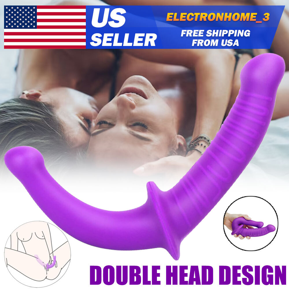 Strapless Strap On Double Ended Penetration G-spot Anal Dildo-Lesbian-Sex-Toy