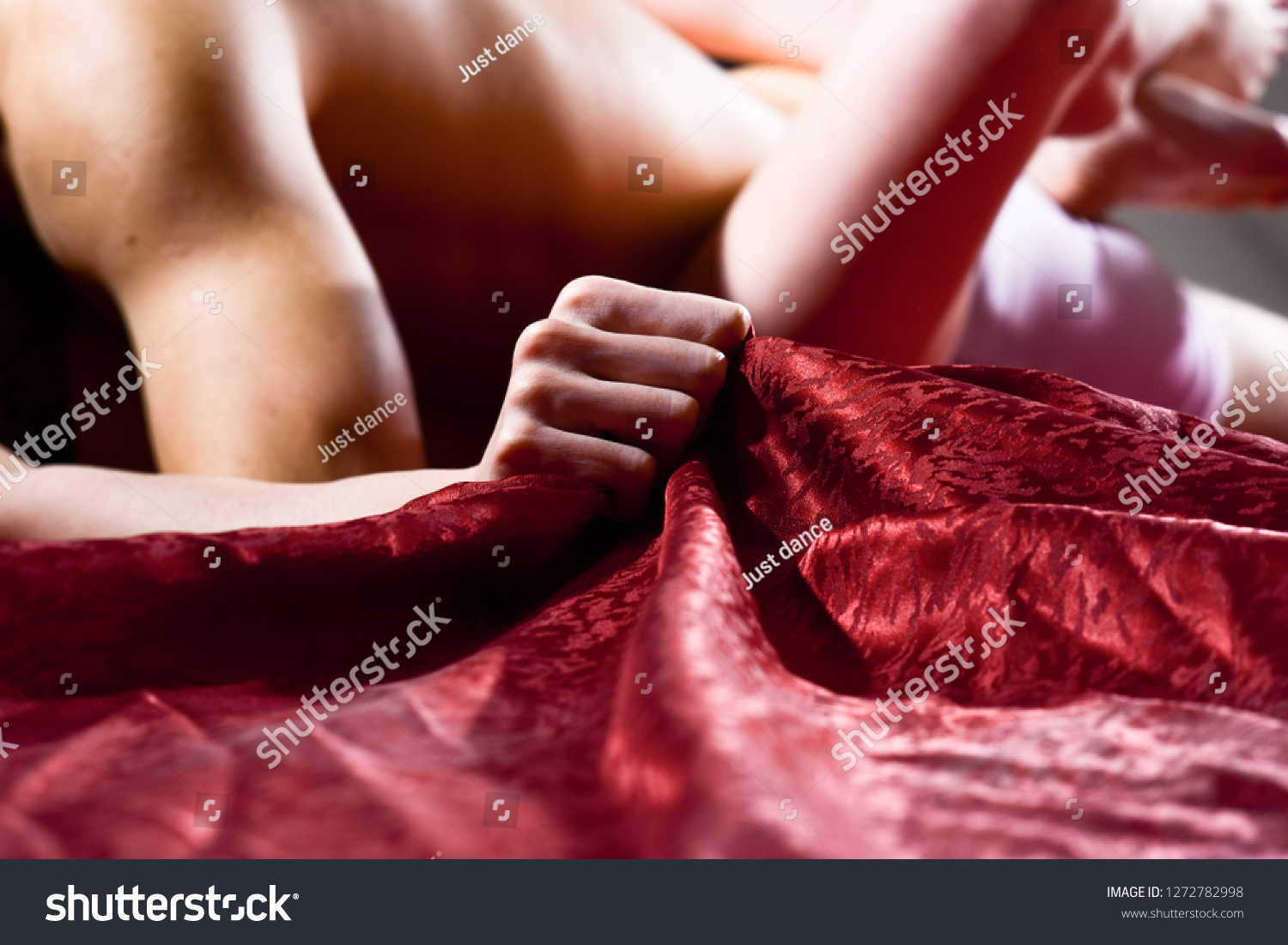 Feeling Intense Sexual Pleasure Hand Squeeze Stock Photo 1272782998