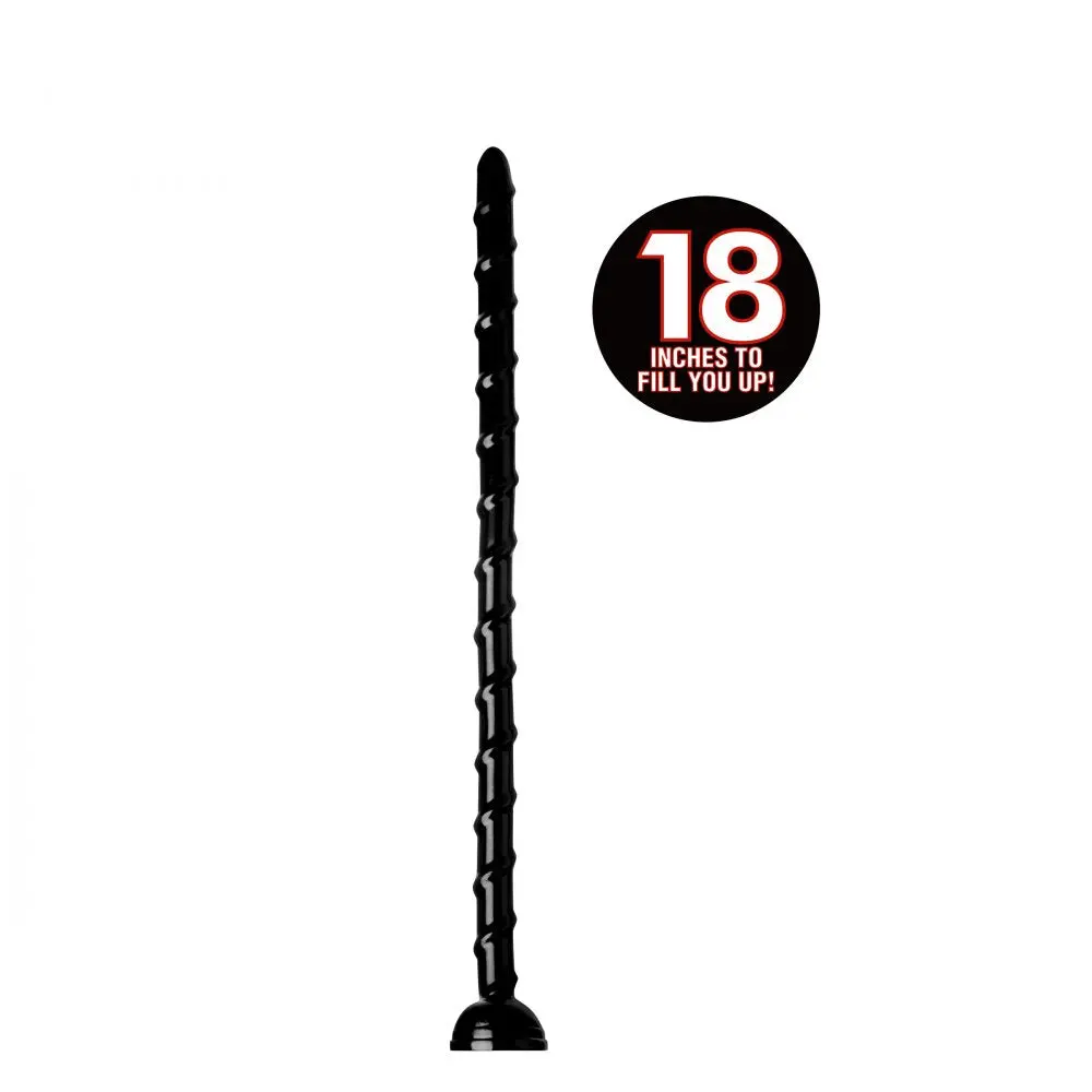 Hosed 18 Inch Swirl Thin Anal Snake Long Anal Dildo Deep Anal Toy