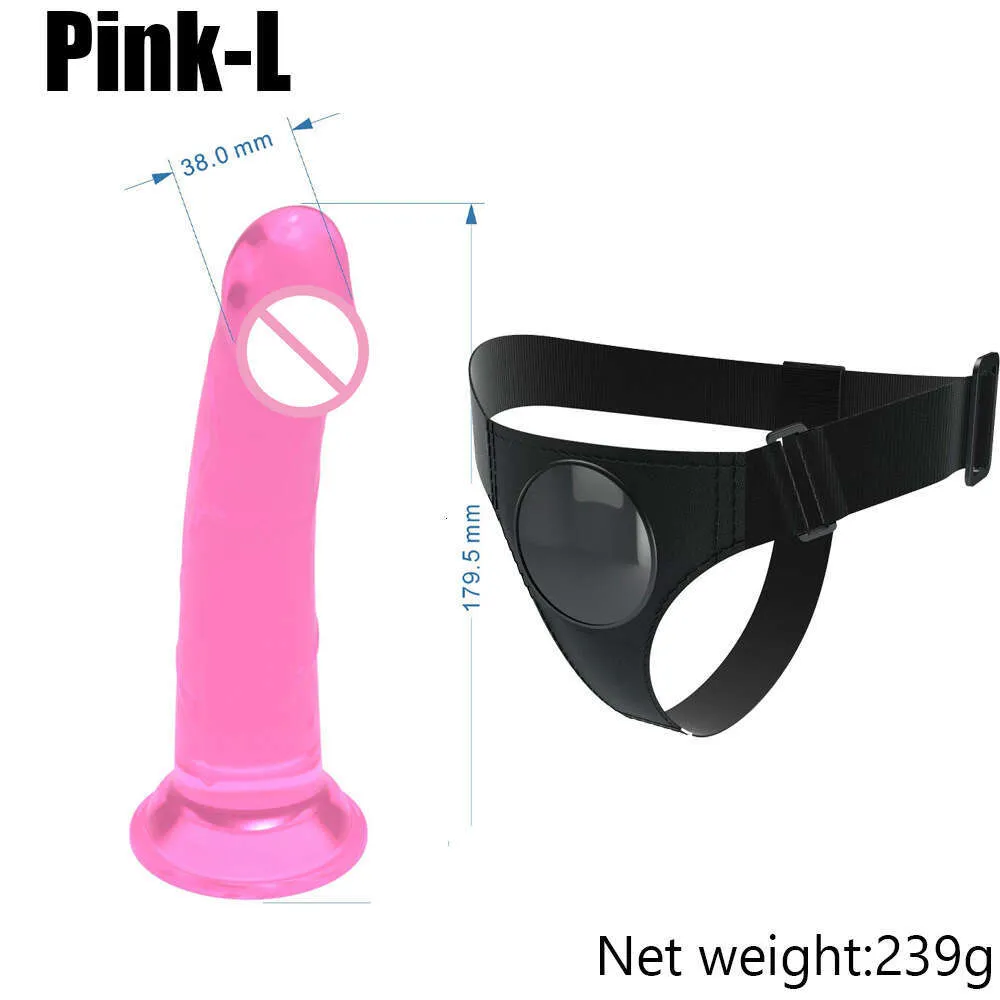 Female Wearing Lesbian Dildo Lesbian Wearing Pull Up Pants Solid Double Dildo Adult From Zar001 9.44