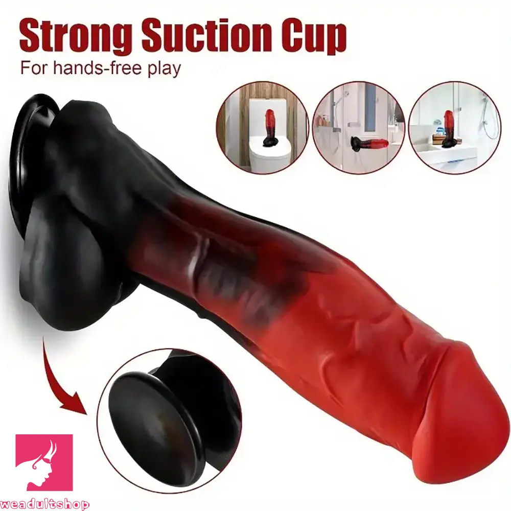 9in Realistic Silicone Soft Wide Big Dildo Sex Toy For Vagina Anal Cli