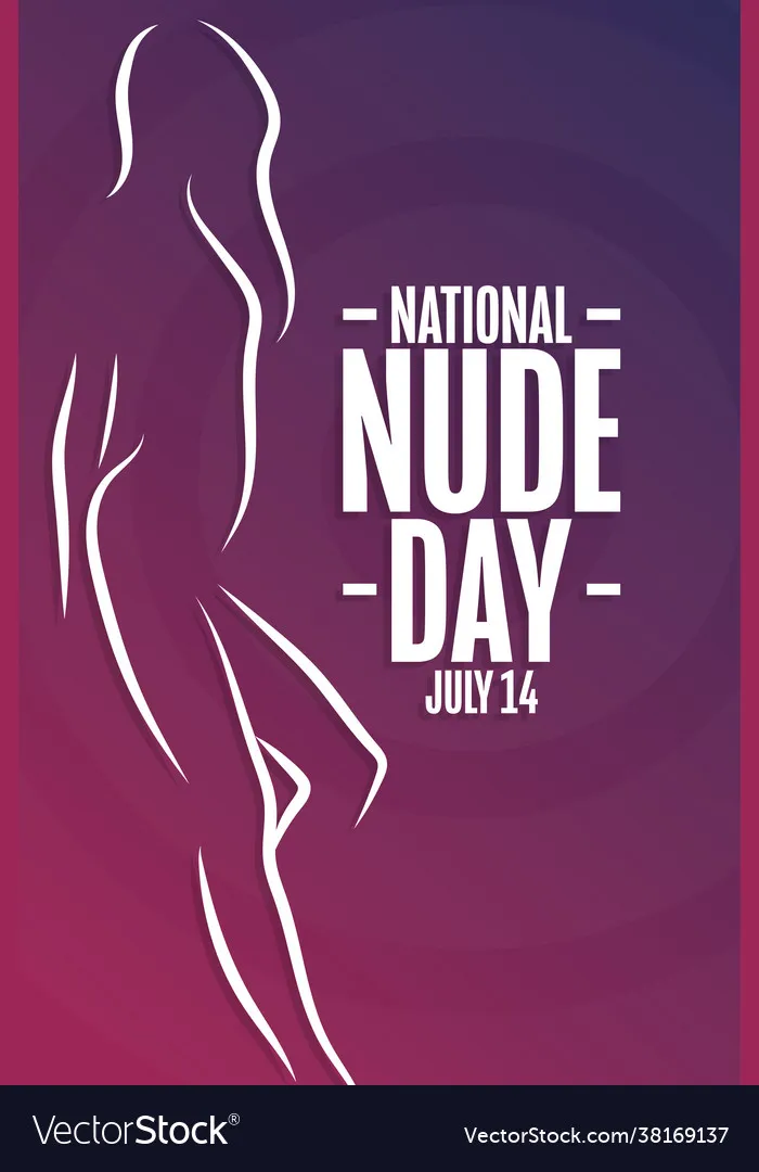 National nude day july 14 holiday concept Vector Image