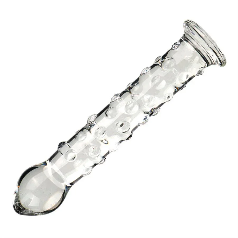 Dildo in vetro a candela strutturato da 7 pollici