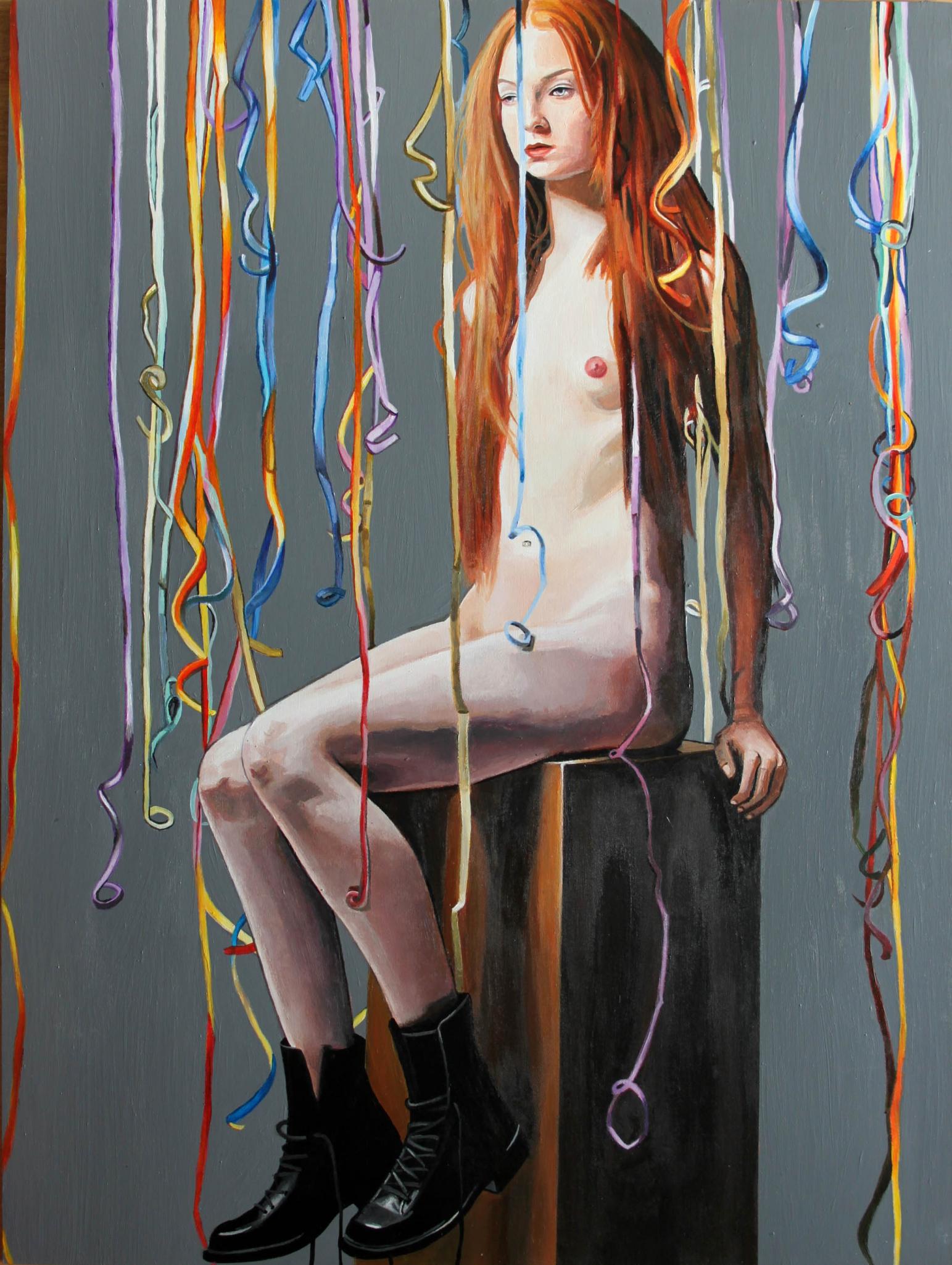 Nude with Streamers