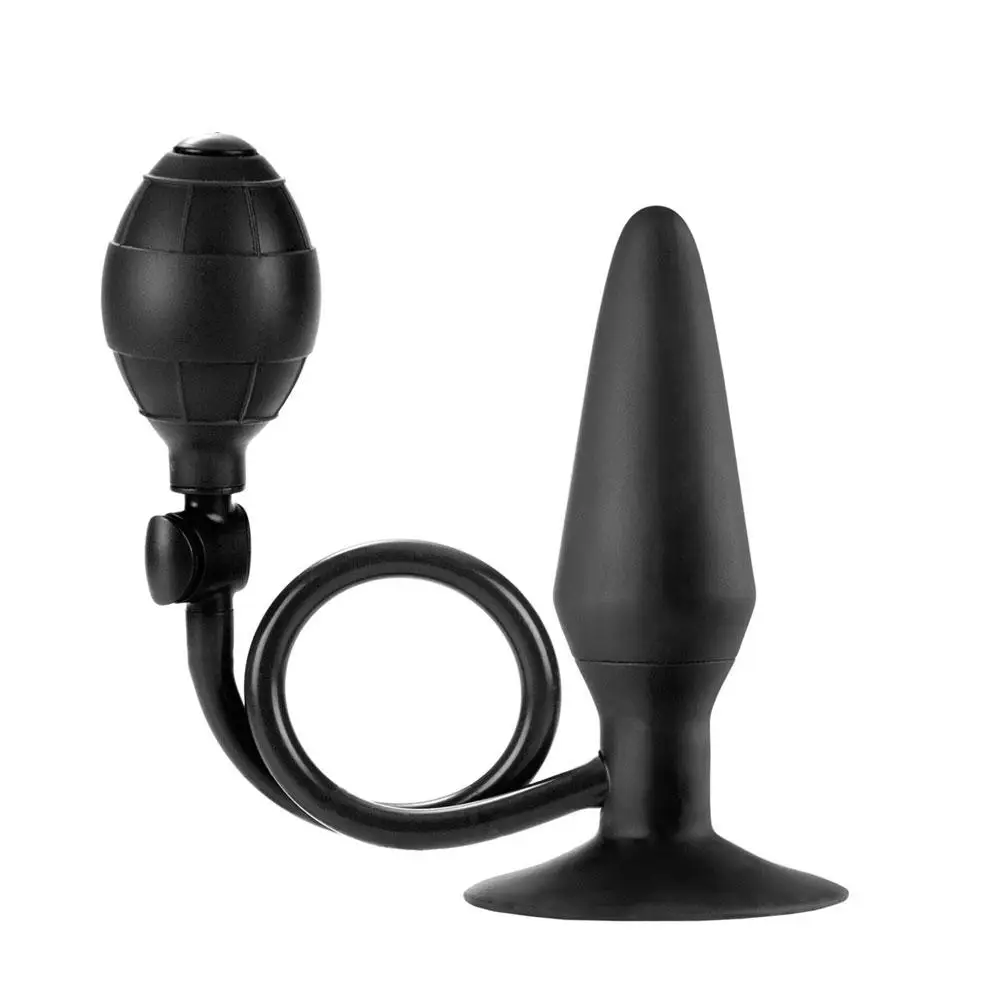 Shop 5-inch Large Black Inflatable Anal Butt Plug with Hand Pump Peaches and Screams