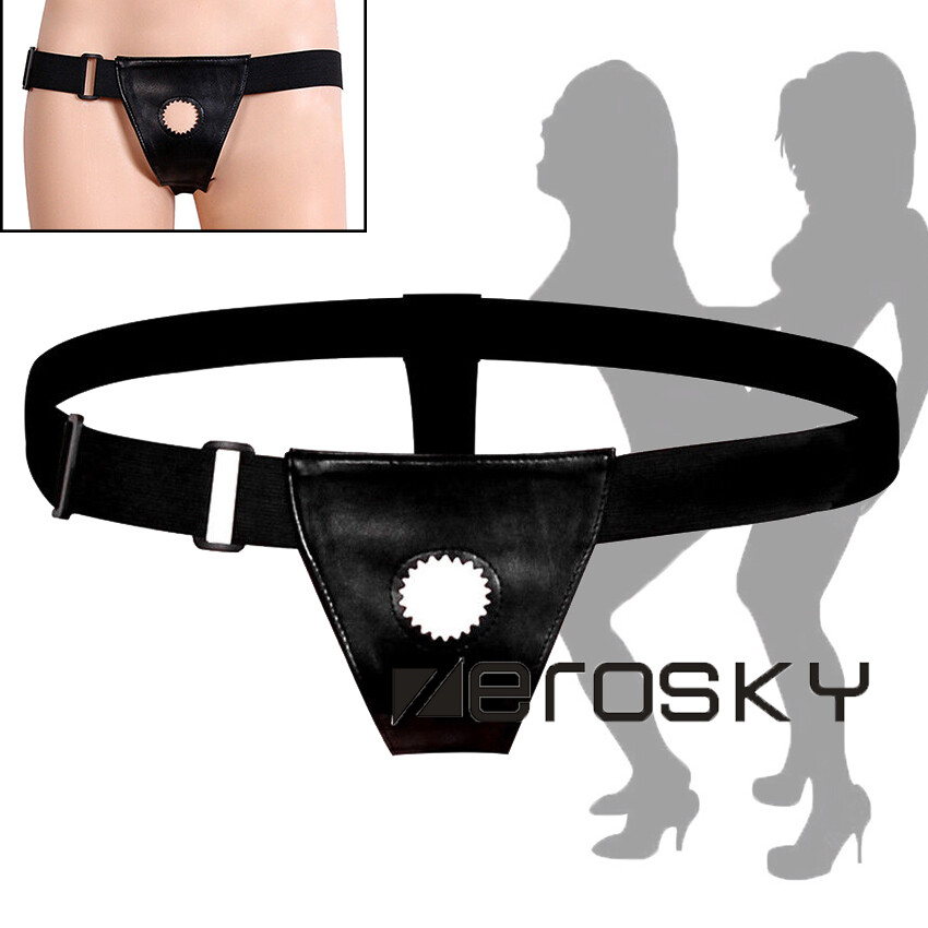Elastic Strapon Harness for Lesbian Strap-On Wearable Pants pu Leather Panties
