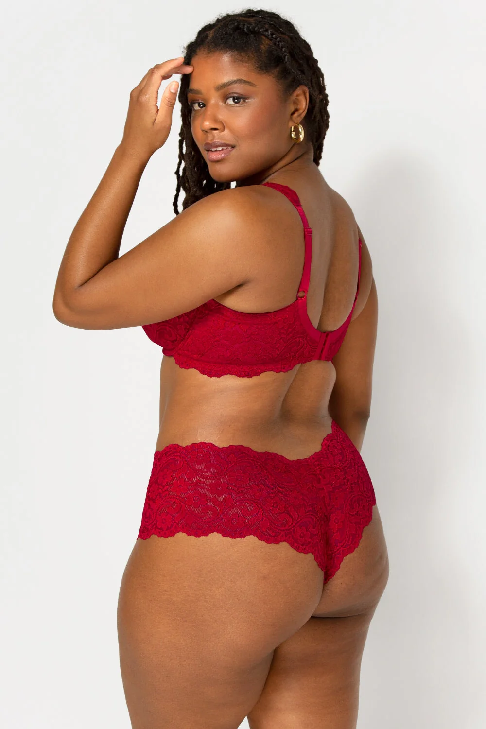 Smart Sexy RedBlack Lace Cheeky Panty 2 Pack