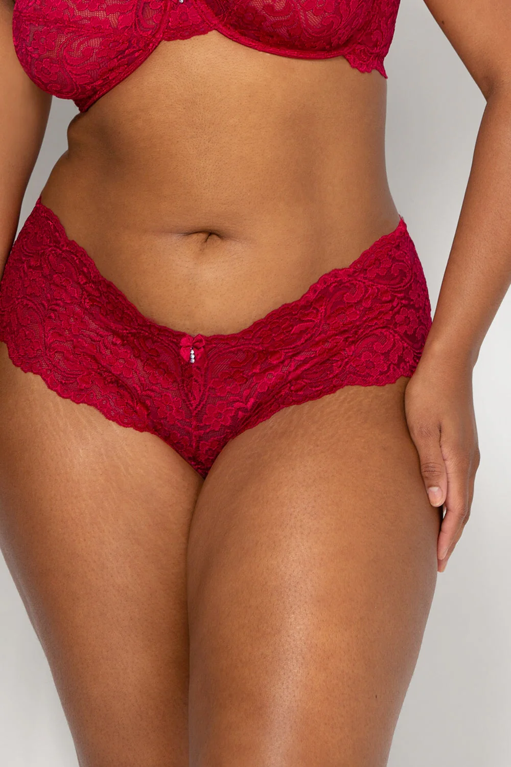 Smart Sexy RedBlack Lace Cheeky Panty 2 Pack