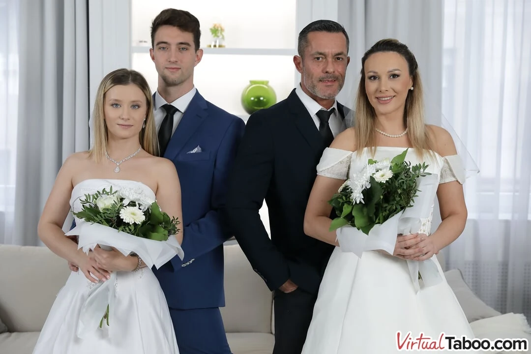 Two Hot Brides get Creampies During Group Sex: VR Porn feat. Lily Blossom by Virtual Taboo