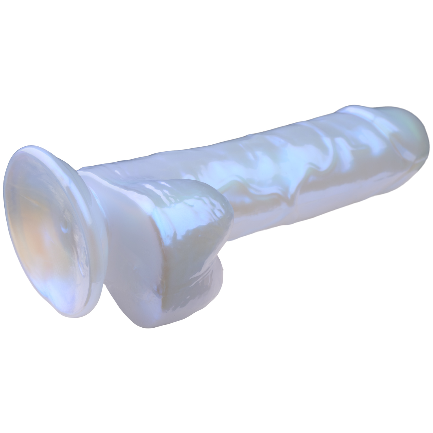 Baseks Paarse Parelmoer Dildo met Zuignap 19 cm