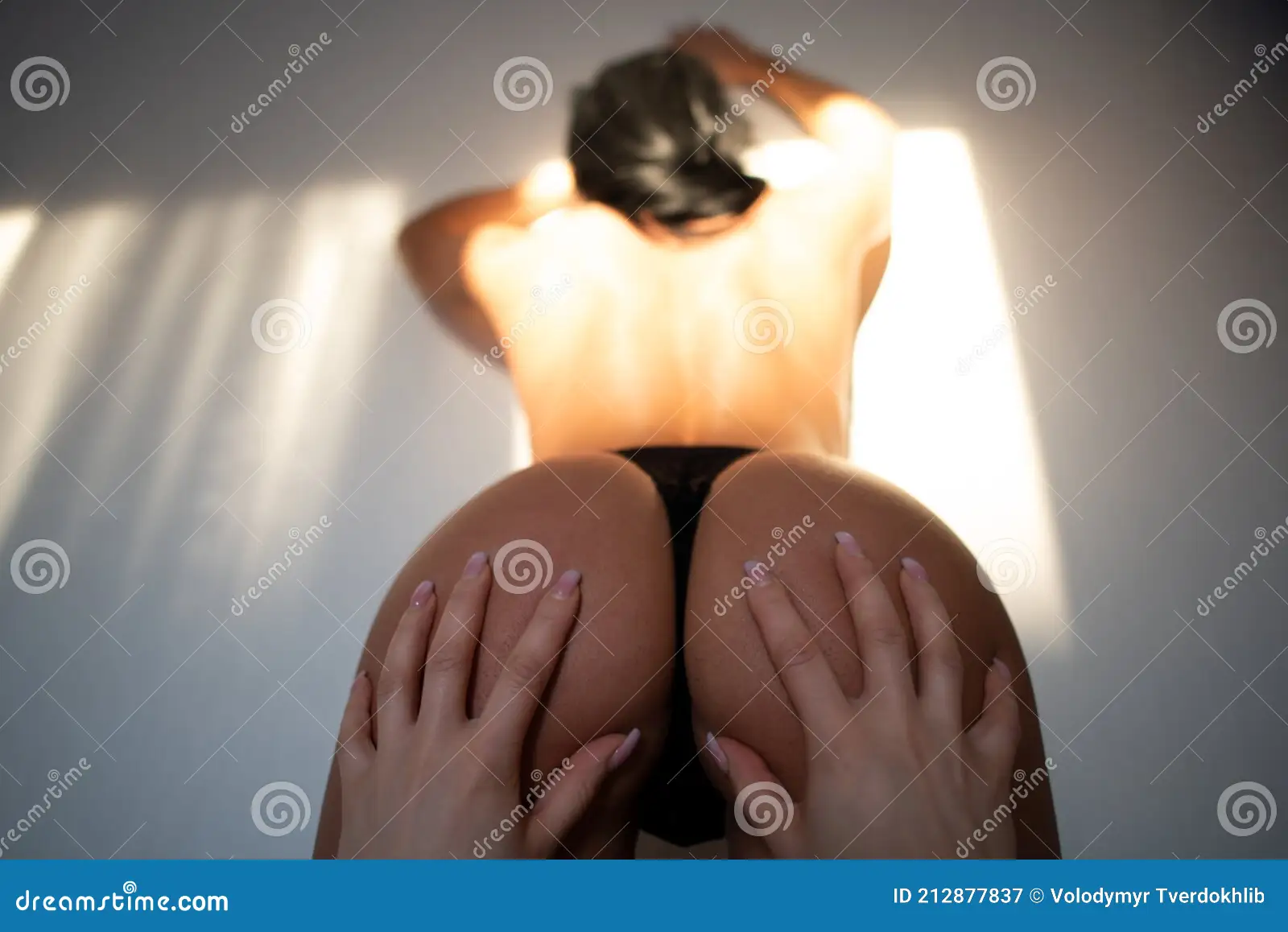 Lesbian Girls Sex. Woman Touch Buttocks. Girl Closeup. Woman Lingerie. Stock Image
