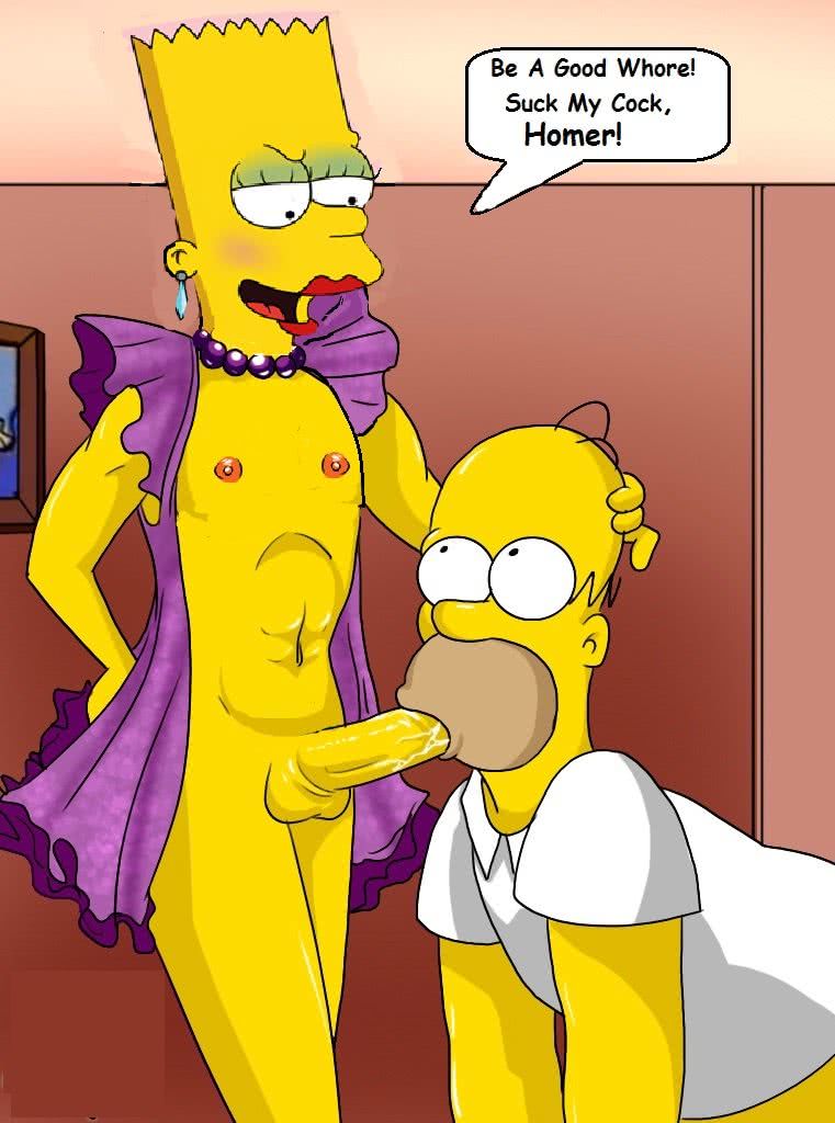 Bart and Homer Simpson Gay Porn