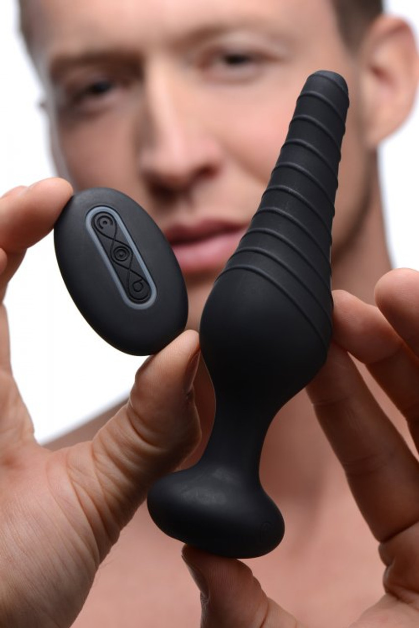 Silicone Vibrating Anal Plug with Remote Control