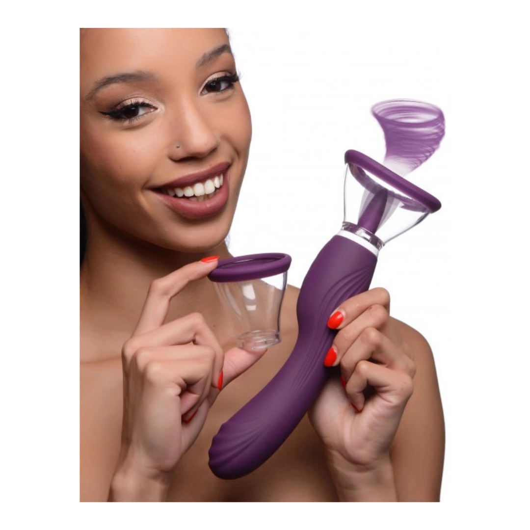 Estimulador con Lengua y Dildo Vibrador