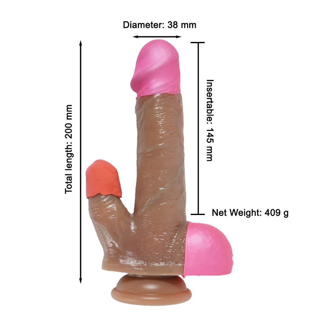 Simulacin realista 7 Consolador telescpico de silicona Sexo Lamiendo Lengua Vibrador Pene Dildo para casados y cnyuges Juguetes