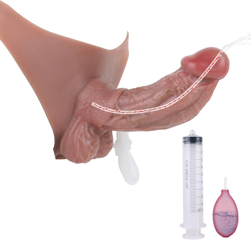 : Strap on Harness Wearable Dildo PantiesRealistic Ejaculating Dildo Elastic Silicone Strapon Penis with 7.48 inch Solid Dick Adult Sex Toy Anal G-Spot Strapons for Lesbians Couple : Health Household