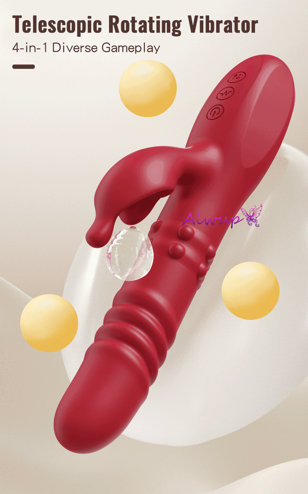 Vibrator Powerful G Spot Telescopic Rotating Clitoris Stimulator Masturbator