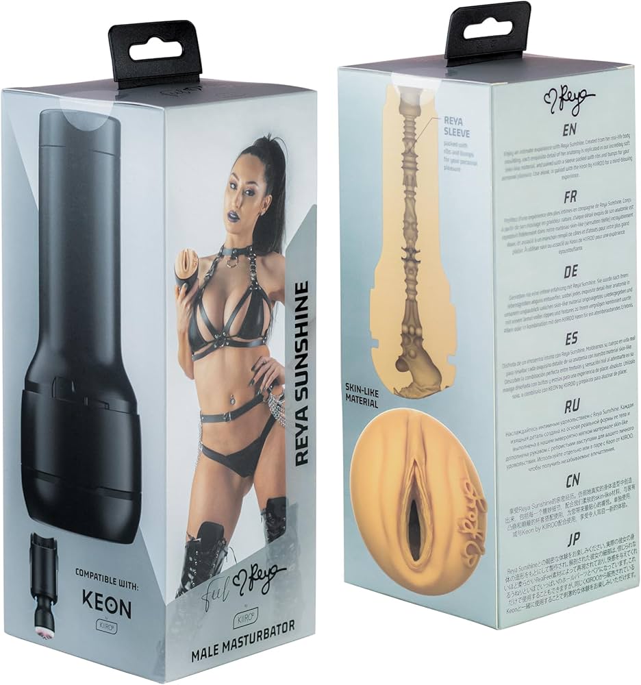 : New KIIROO FeelStars Reya Sunshine Interactive Pussy Lovers Stroker Kit. Includes a PowerBlow Interactive Suction Device with FeelConnect App