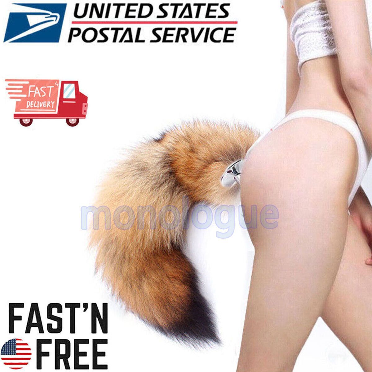 Metal Fox Tail Anal Butt Plug Adult Sexy Toy for Women Couples BDSM Game Cosplay