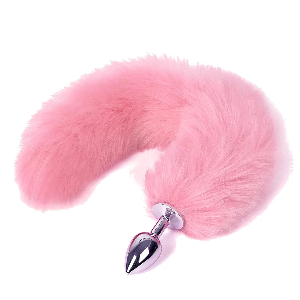 13 Stainless Steel Pink Cat Tail Plug