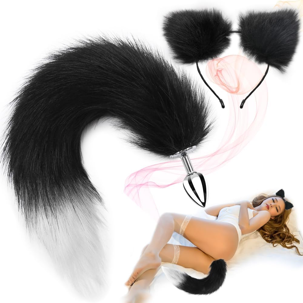 Silver Fox Tail Stainless Steel Butt Plug for Adult Kenya