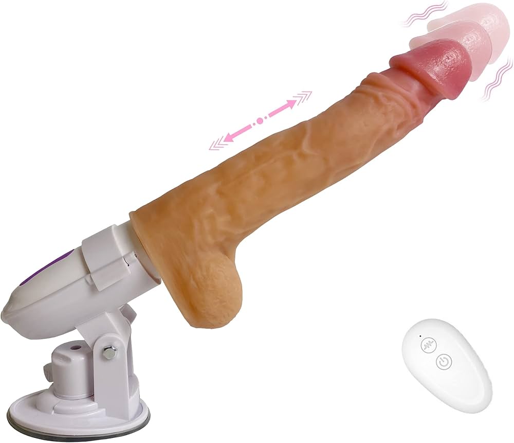 Sumeber Seksmachine Grote Realistische Dildo Vibrator met Push Functie Anale Vibratoren 10 Trillingsmodi Telescopische Modes Siliconen Dildos Afstandsbediening Speelgoed met Sterke Zuig Cup : Amazon.nl: Gezondheid persoonlijke verzorging