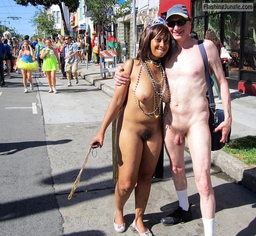 Exhibitionist nude couple public flashing at San Francisco Bay to Breakers Public Nudity Pics Real Amateurs from Google Tumblr Pinterest Facebook Twitter Instagram and Snapchat.