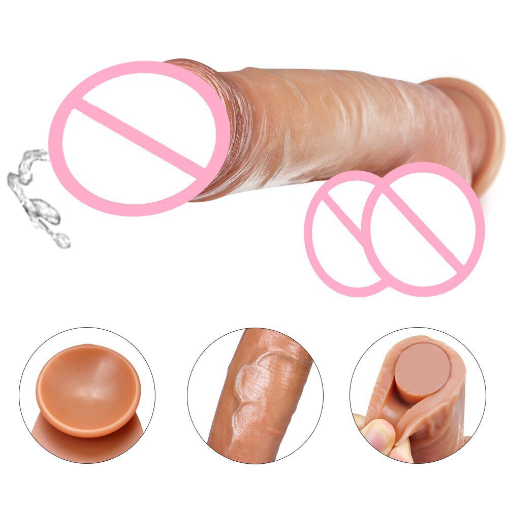 Ultra-Soft Squirting Realistic Dildo with Suction Cup Ejaculating Dildos Female Masturbator dildosex toy for Women adults 18