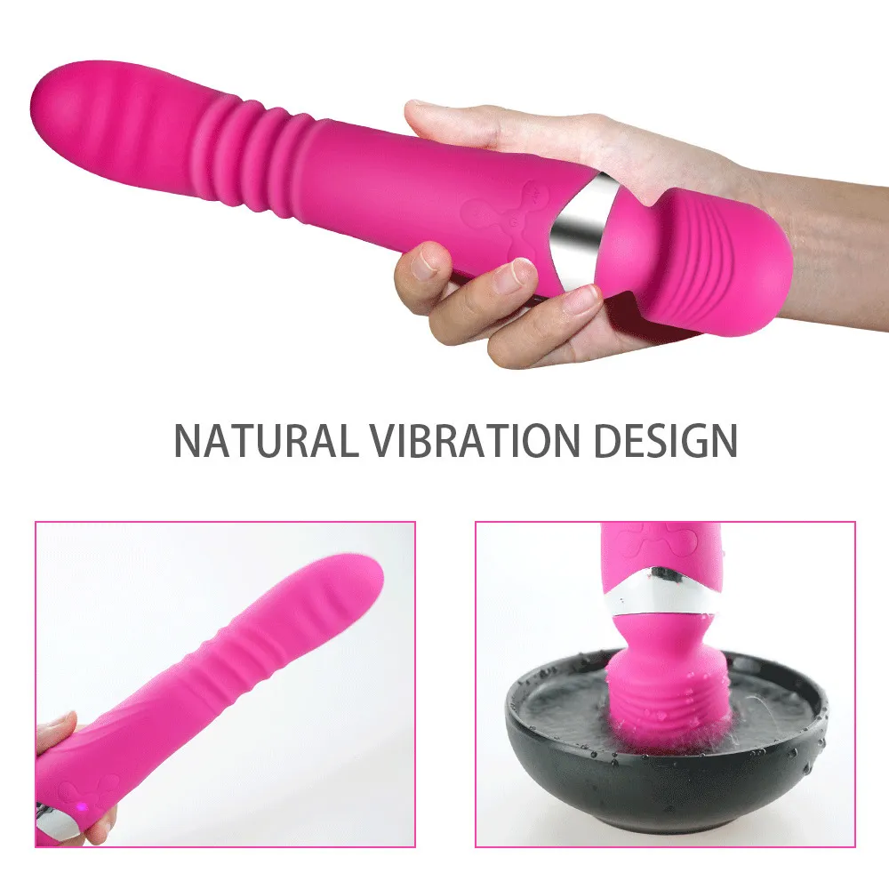 G Spot Verwarming Dildo Vibrator Voor Vrouwen Magic Wand Massager Vibrating Dildo Anal Vibrator Y190711 Van 1838