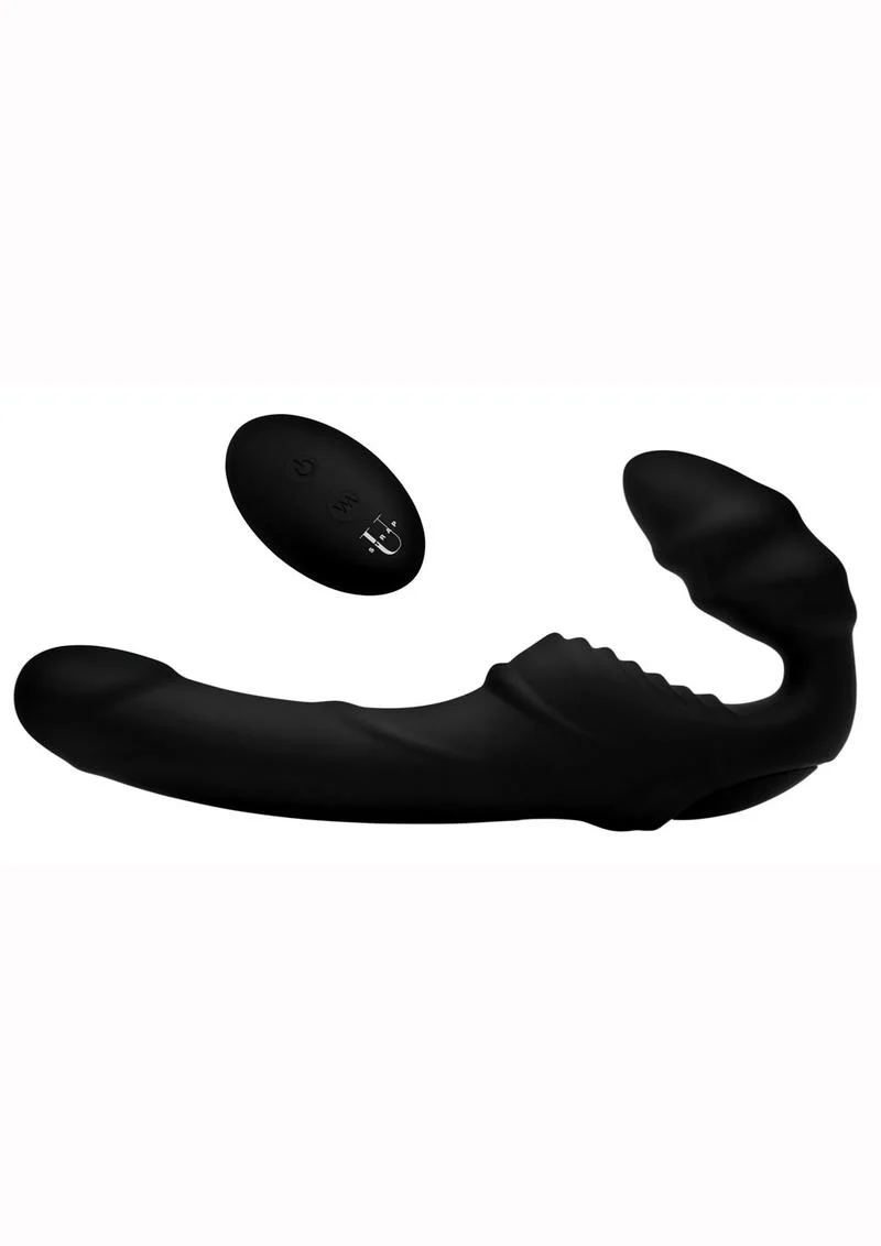 Strap U Pro Rider Rechargeable Silicone Strapless Strap-On with Remote