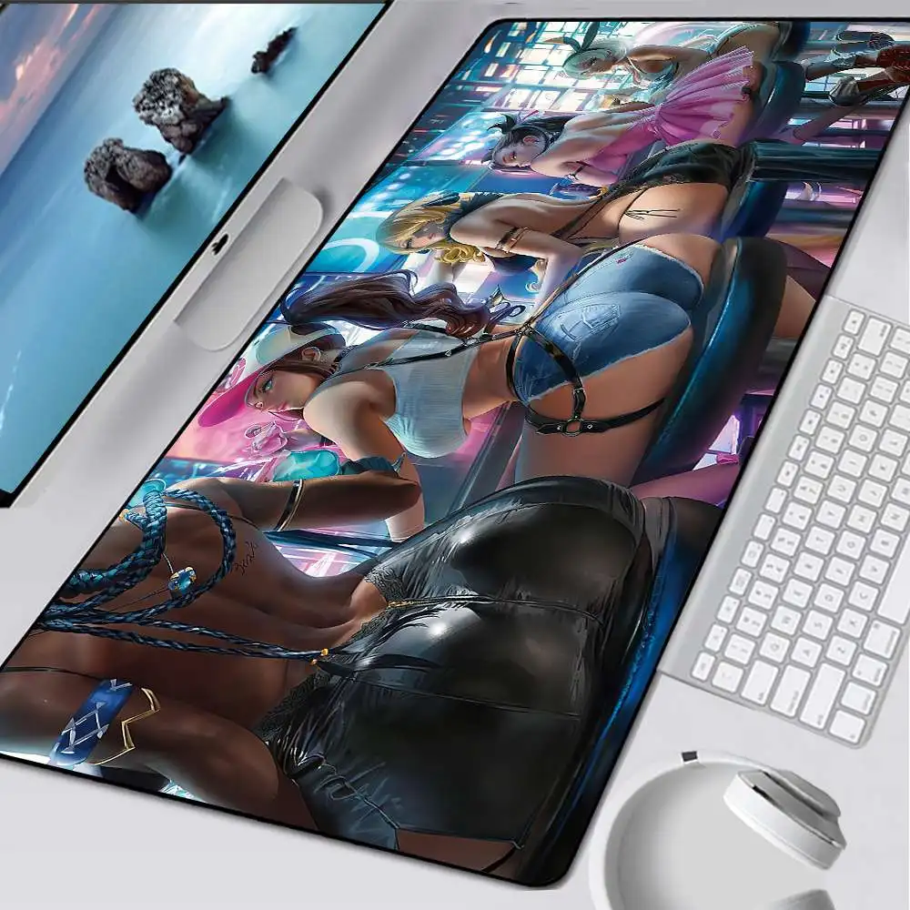 Cute Girls Anime Mousepad 900x400mm Gaming Mouse Pad Cartoon Large Sexy Big Boobs Ass Gamer Mat Computer Keyboard Desk Play Mats